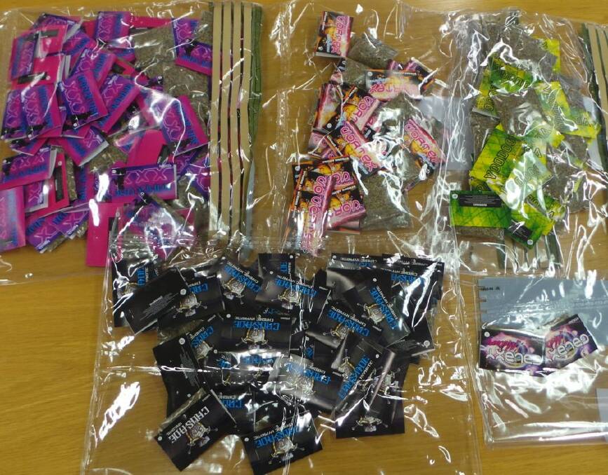 Some of the synthetic cannabinoids seized in the search on Monday.  Photo: ACT Policing.