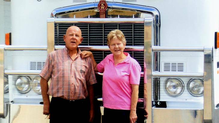 Bob Knight and wife, Jeanette Knight of Belconnen.Bob died in 2009 ago when a stray bullet struck him while he was driving his truck. Photo: Melissa Adams