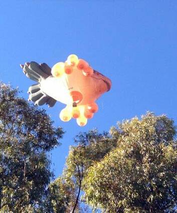 ACT Government official Jeremy Lasek tweeted this photo of Skywhale's flight.