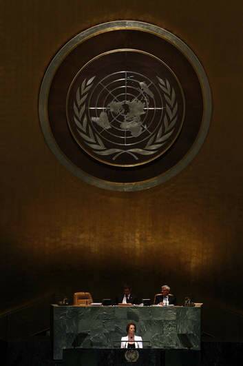Prime Minister Julia Gillard addressing the United Nations General Assembly last year. Photo: Getty Images