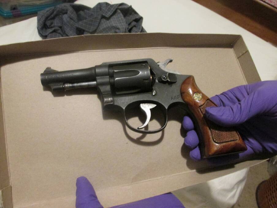 Police allege the revolver was loaded, which is in breach of the law.  Photo: ACT Policing