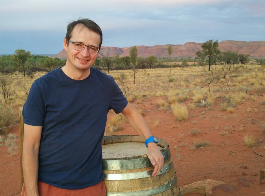 Michael Gorey at Kings Canyon in the Northern Territory in November 2014. It was hot. Photo: Supplied