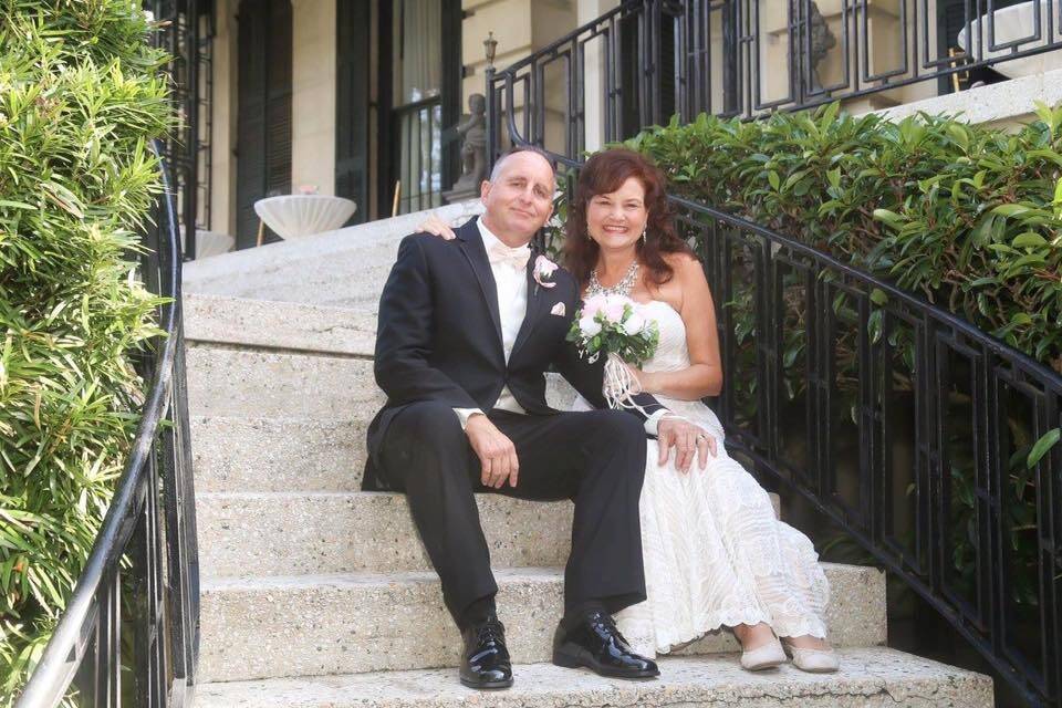 Kevin Reid and his wife Kari Graham-Reid on their wedding day.