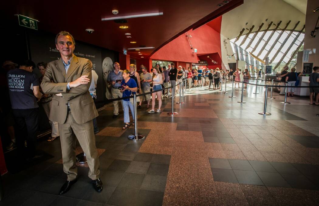 National Museum of Australia director Mathew Trinca is proud Canberra has clocked the millionth visitor.  Photo: Karleen Minney