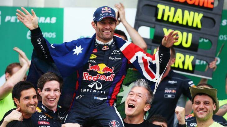 Mark Webber must be considered the region's benchmark in the sporting arena so far. Photo: Getty Images