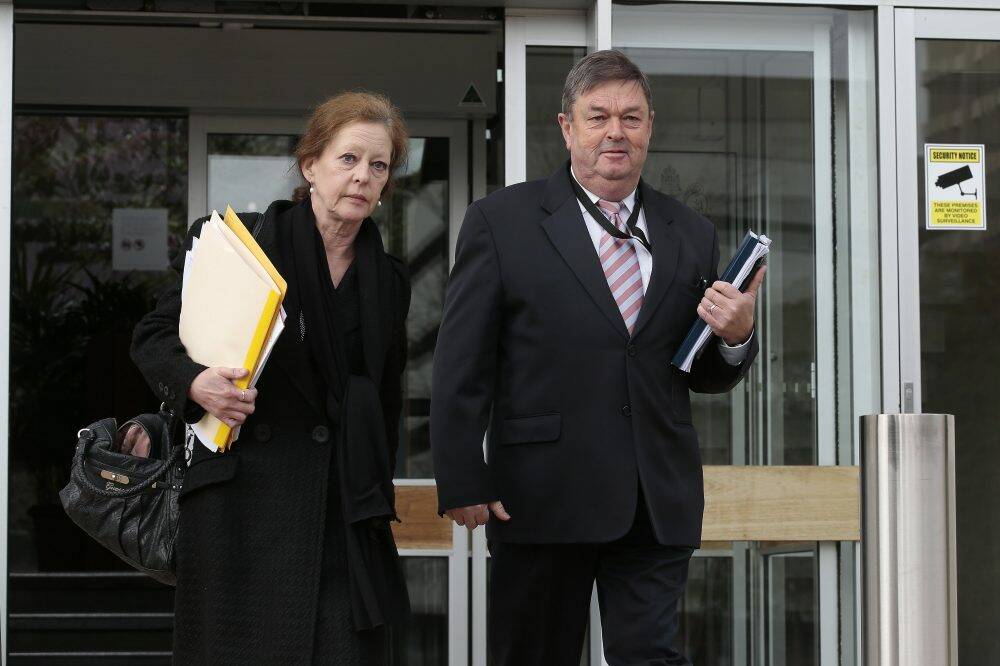 David Eastman's lawyers, Helen Hayunga and Richard Davis leave the ACT Supreme Court. Photo: Jeffrey Chan