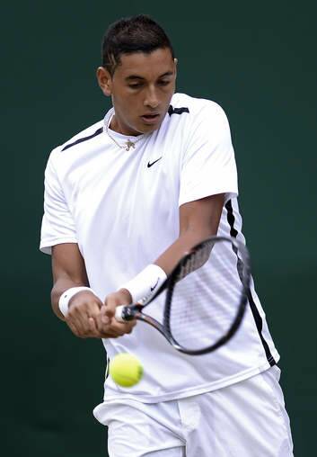Nick Kyrgios says his game has improved over the past month. Photo: Dennis Grombkowski