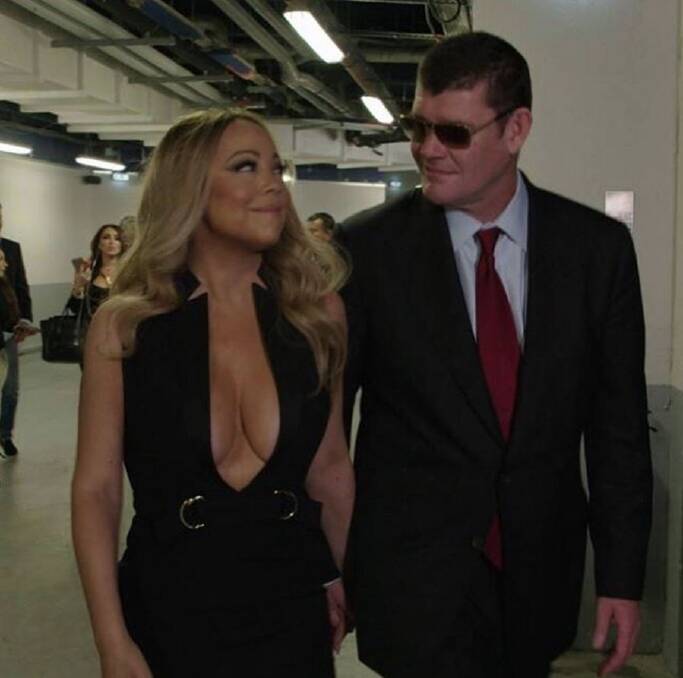 Mariah Carey with James Packer. Photo: Instagram/@mariahcarey