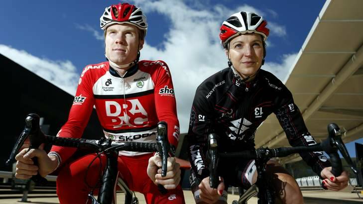 Canberra cyclists Tom Palmer and Rebecca Wiasak will compete in the National Capital Tour. Photo: Jeffrey Chan