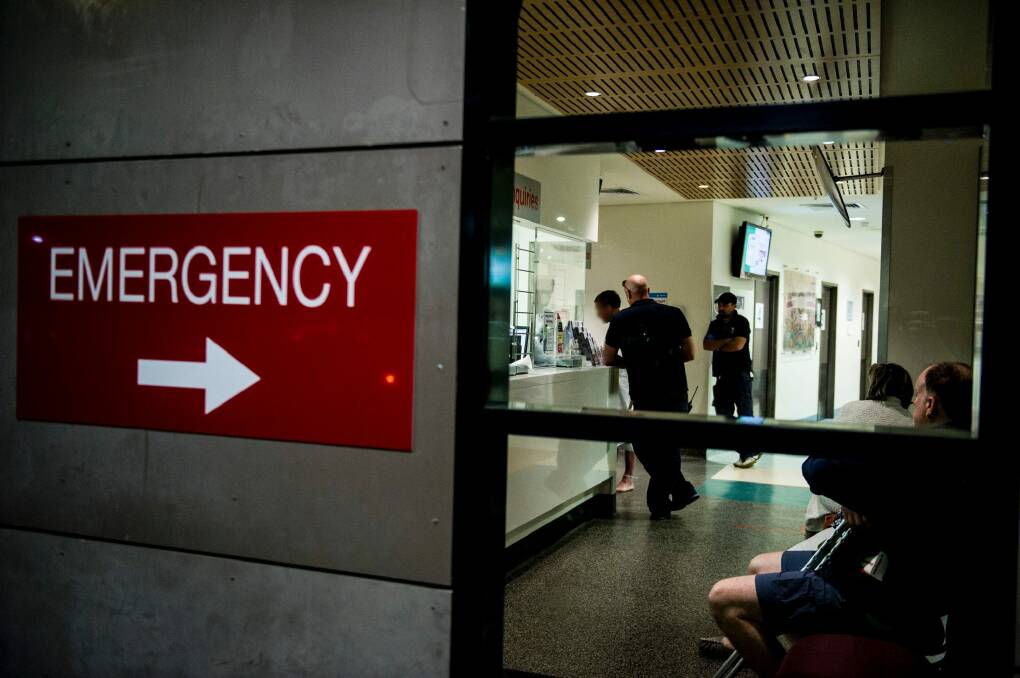 The Emergency department at Calvary Hospital Photo: Jay Cronan