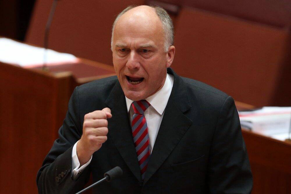 Senator Eric Abetz says union pay claims are "neither responsible nor realistic". Photo: Andrew Meares