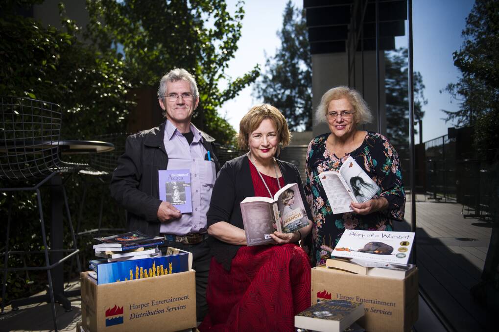 Authors Craig Cormick, Jackie French, and Susanne Gervay. Photo: Dion Georgopoulos