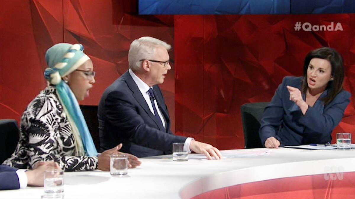 Yassmin Abdel-Magied was a panellist in a fiery Q&A, with her Anzac Day post bearing the brunt of much ire. Photo: ABC