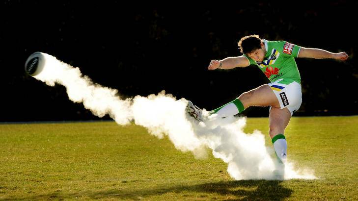 Canberra Raider's goalkicker and NRL highest pointscorer for the year, Jarrod Croker. Photo: Colleen Petch