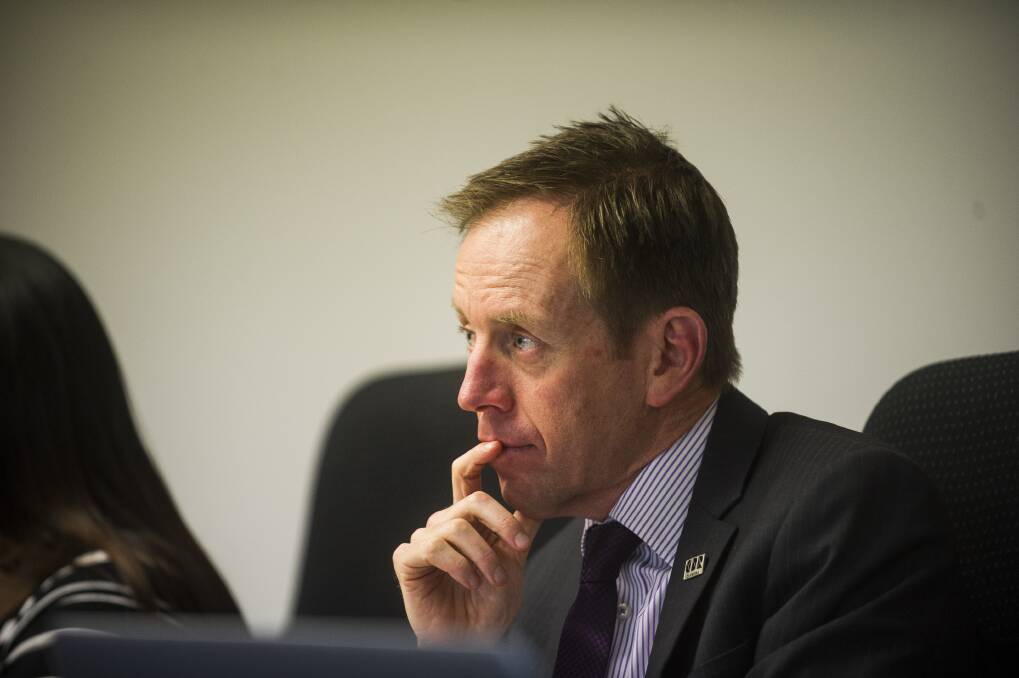 Committee chair Shane Rattenbury has tabled the final report to guide new laws to create an ACT integrity commission. Photo: Fairfax Media