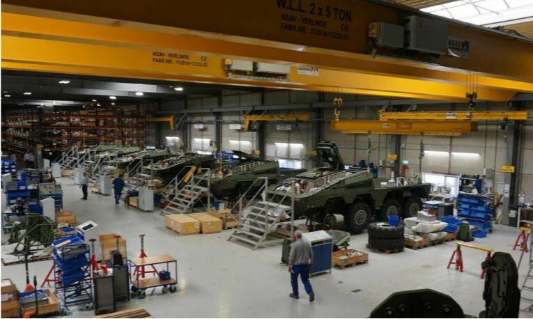 A Rheinmetall military vehicle plant in the Netherlands very similar to one to be built  at Redbank in Ipswich. Photo: Rheinmetall