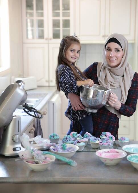 Camille Young, with daughter Evangelique, is the founder and dessert designer behind Pip & Lou. Photo: Supplied