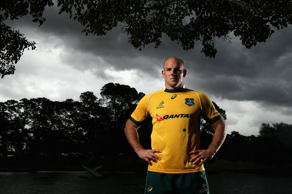 Leading from the front: Wallabies captain Stephen Moore. Photo: Getty Images