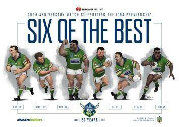 Raiders 1994 premiership poster that will be handed out free to fans at next Friday's Raiders game against the Bulldogs.