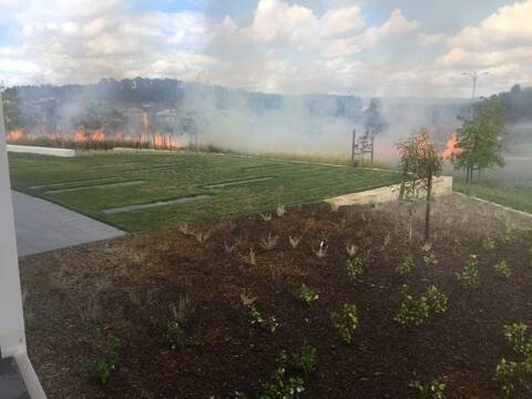 A photo of Wednesday's grassfire in Crace, taken from YourGP@Crace. Photo: Dr John Petelczyc