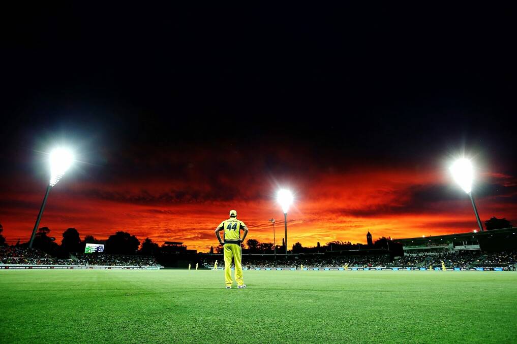 Manuka Oval under lights. Photo: Getty Images