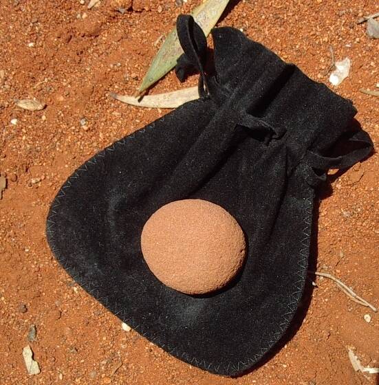 One of thousands of ''sorry rocks'' returned to Uluru by guilt-ridden tourists who have experienced bad luck. Photo: Jasmine Foxlee
