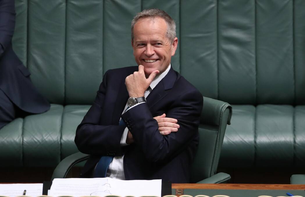 Opposition Leader Bill Shorten during question time at Parliament House in Canberra on Wednesday. Photo: Andrew Meares