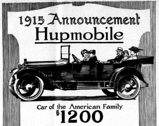 An advertisement for the Detroit-produced Hupmobile in 1915.