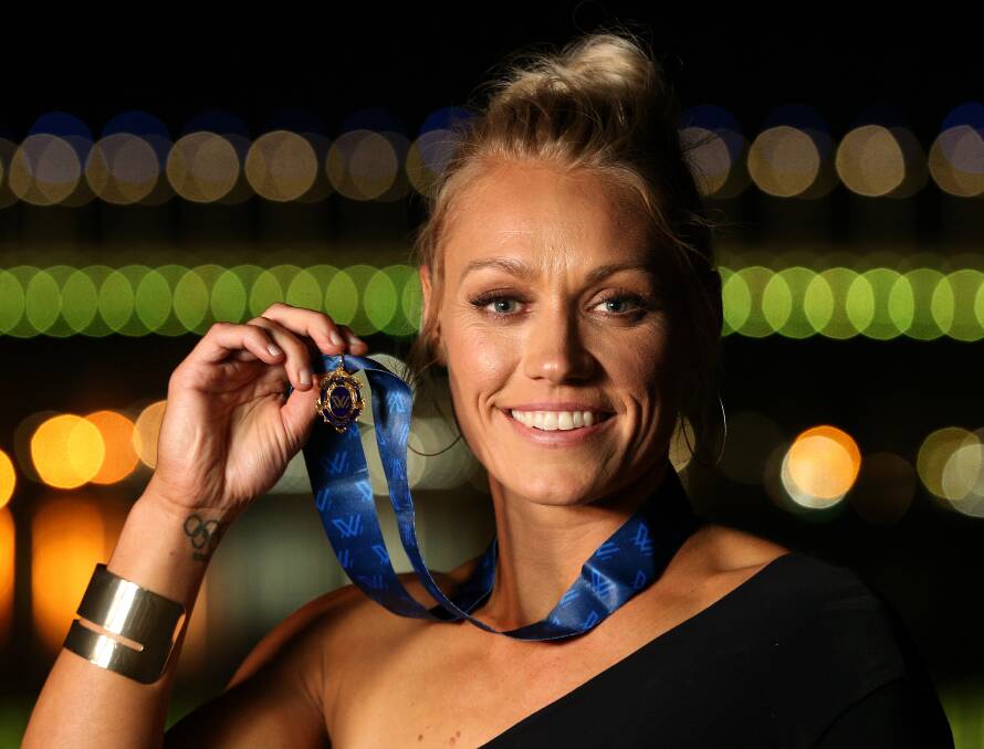 The AFLW's best and fairest Erin Phillips has dominated the game. Photo: AAP