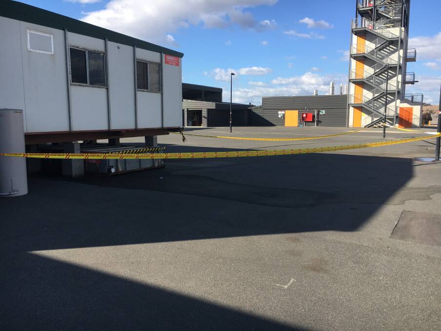 A demountable building, which leaked sewerage, at the Emergency Services Agency's Hume training centre. Photo: Supplied