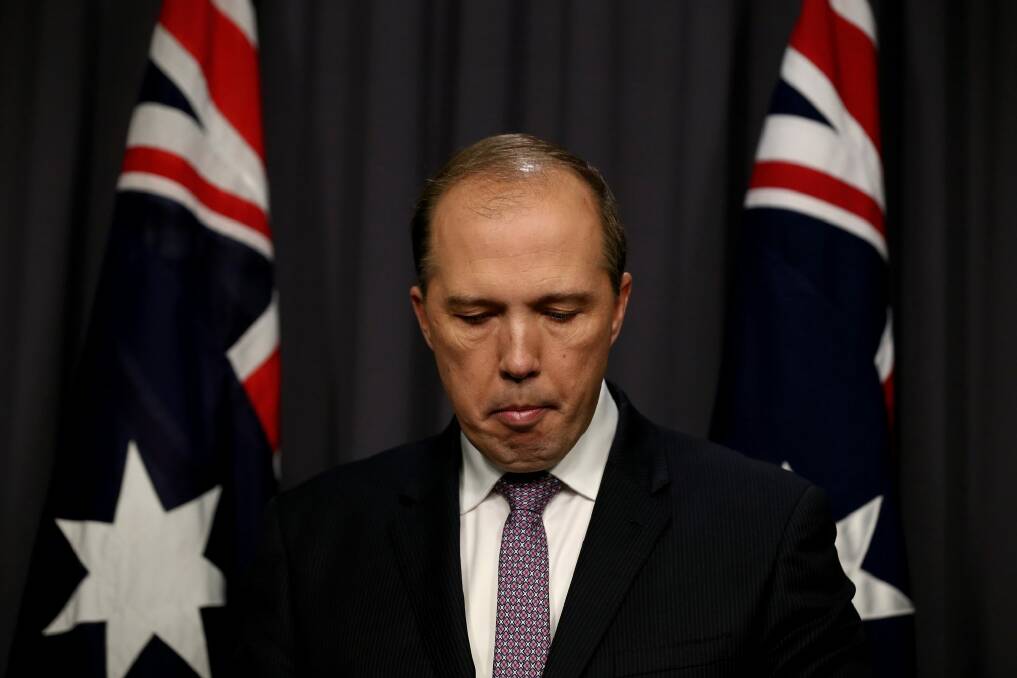 "We are doing everything within our power to provide support to people": Immigration Minister Peter Dutton. Photo: Alex Ellinghausen