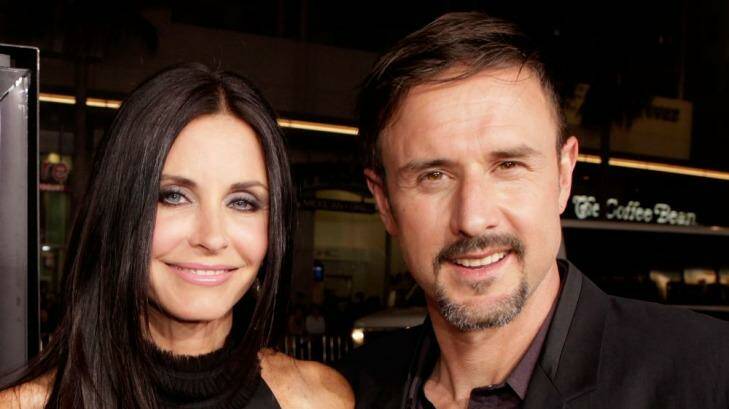 Happy exes Courteney Cox and David Arquette at the Scream 4 world premiere in 2011, just months after they announced their 11-year marriage was over. Photo: SMH