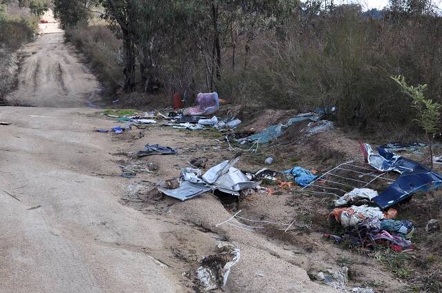 Illegal dumping at Gibraltar Peak. Photo: Supplied