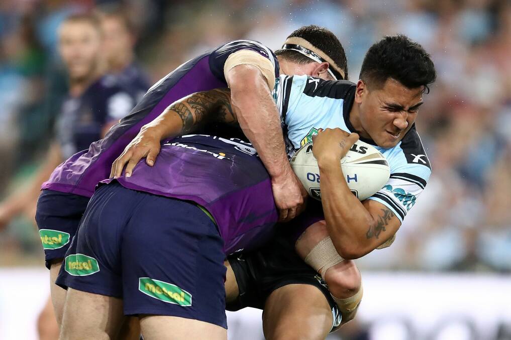 Maroon dreams: Sharks winger Valentine Holmes believes a grand final win against Melbourne Storm has primed him for an Origin debut. Photo: Getty Images