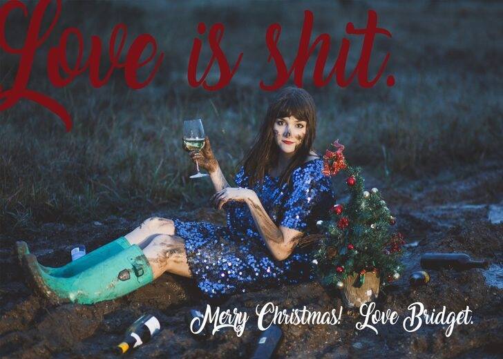 Single Bridget has been making her own Christmas cards since 2010. Photo: Imgur