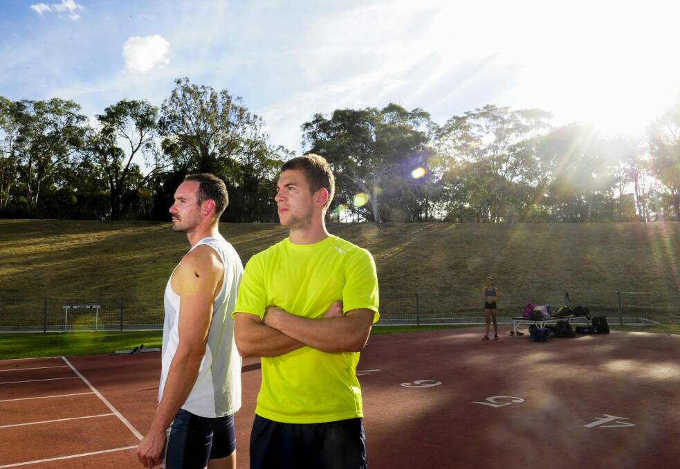 Canberra duo Brandan Galic and Brendan Matthews will race in the Stawell Gift this weekend after overcoming their injury woes. Photo: Melissa Adams