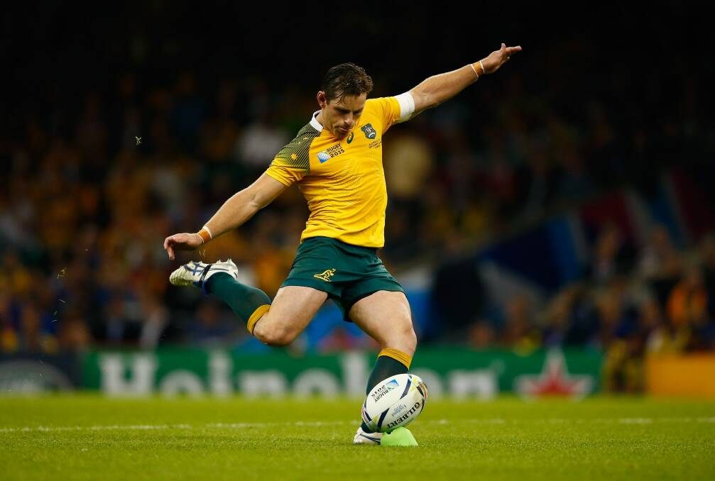 Eerie silence: Wallabies playmaker Bernard Foley has had to get used to the lack of noise from the crowd when he kicks for goal.  Photo: Getty Images