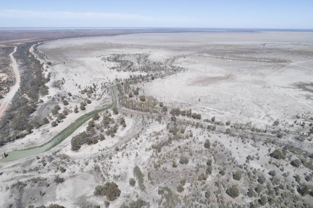Drying out in a hurry: the Menindee Lakes system as of January 2019. Photo: Nick Moir