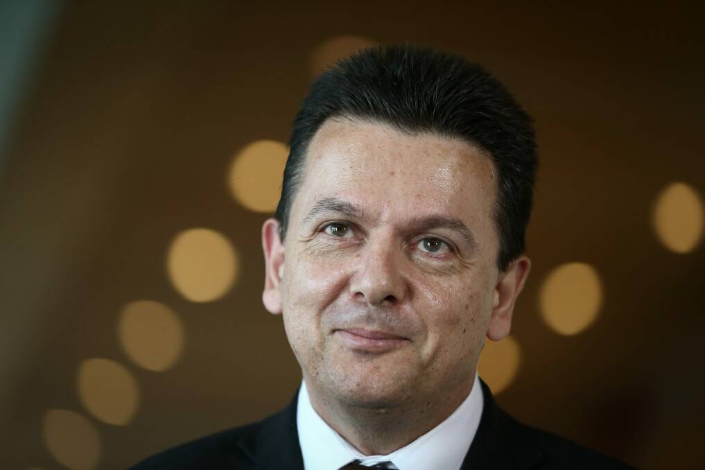 Independent senator Nick Xenophon says he has not changed his mind on company tax cuts since the MYEFO release. Photo: Alex Ellinghausen