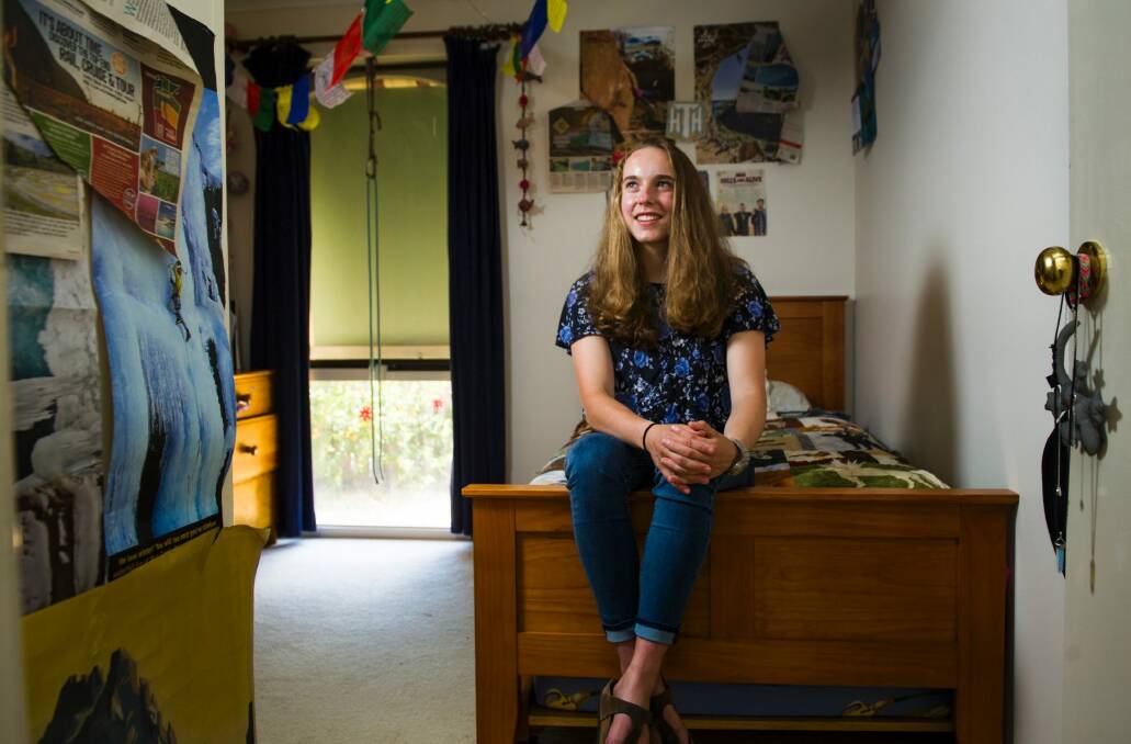 Rose Weller, 15, of Giralang, has discovered a way to find previously undetectable steroids in athletes. Photo: Elesa Kurtz