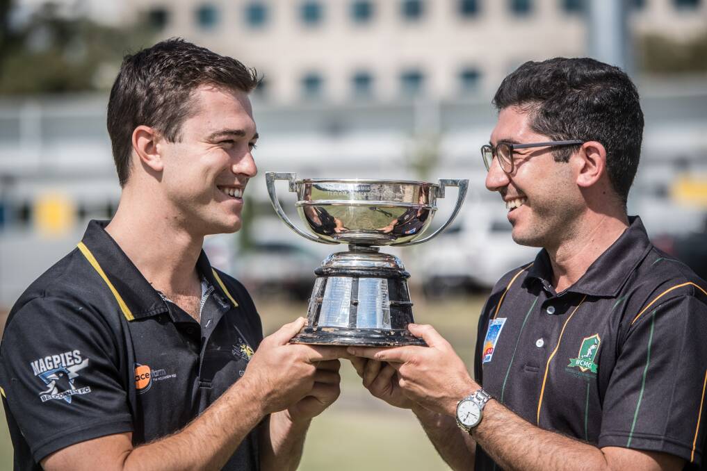Ginninderra cricket club's Rhys Healey (left) and Weston Creek cricket club's Tom Atallah will battle for the Douglas Cup. 