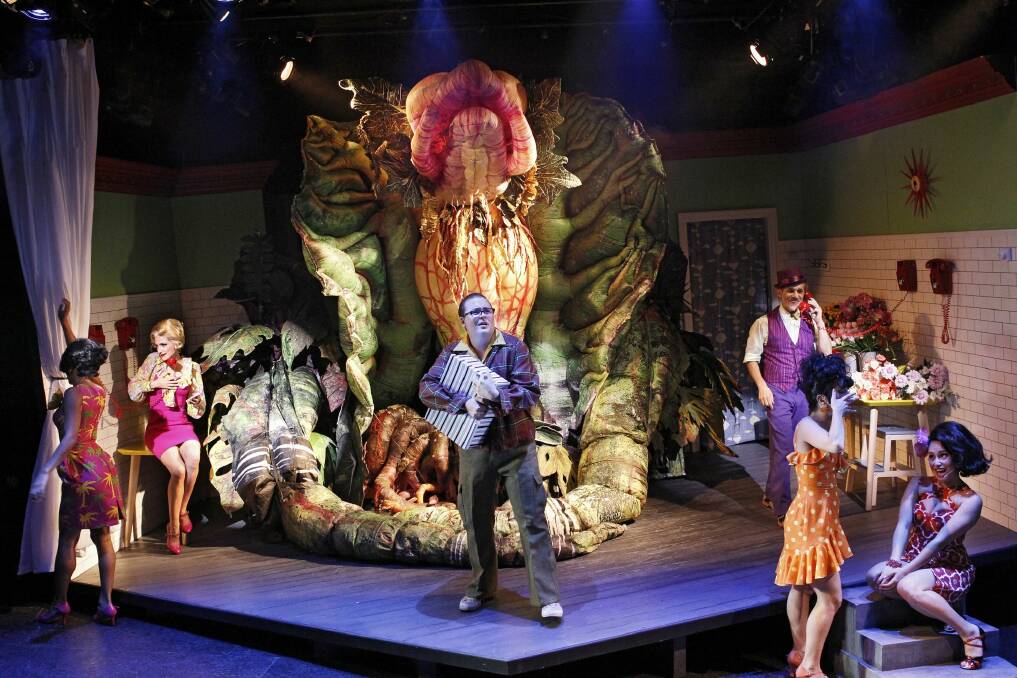 A scene from Little Shop of Horrors. Photo: Jeff Busby