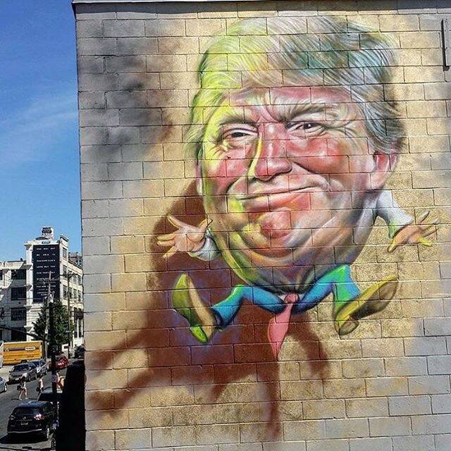 Humpty Trumpty: Donald Trump street art. Photo: Ms Lovejoy's blog