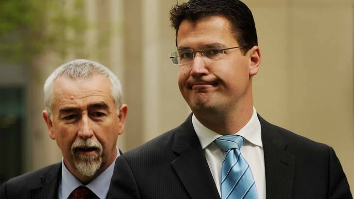 Speculation has been growing that Canberra Liberals' leader Zed Seselja, right, would take a tilt at Gai Brodtmann's seat or look to roll Senator Gary Humphries, left, for the veteran's seat in the upper house. Photo: Colleen Petch