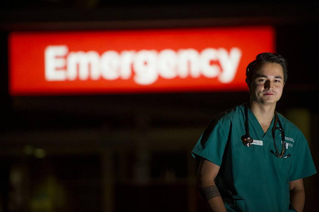 Dr Matt Bray, of the Canberra Hospital emergency department,  has been awarded a fellowship to participate in a high-level UN forum in New York. Photo: Jay Cronan