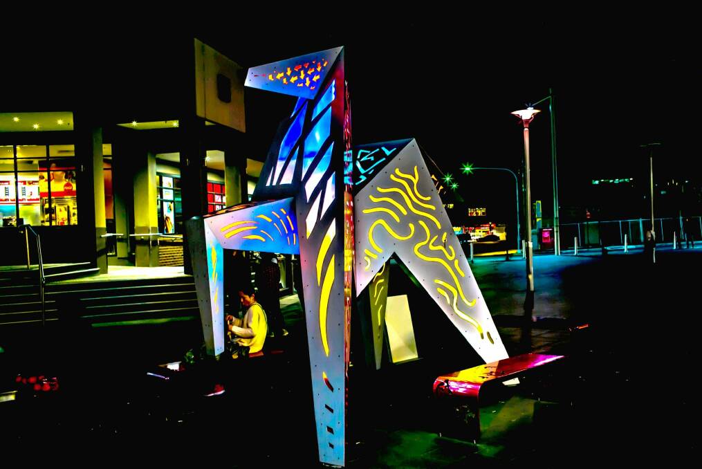 The Origami Horses sculpture in West Ryde. Photo: Milne & Stonehouse