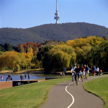Cycling in Canberra. Photo: Australian Capital Tourism