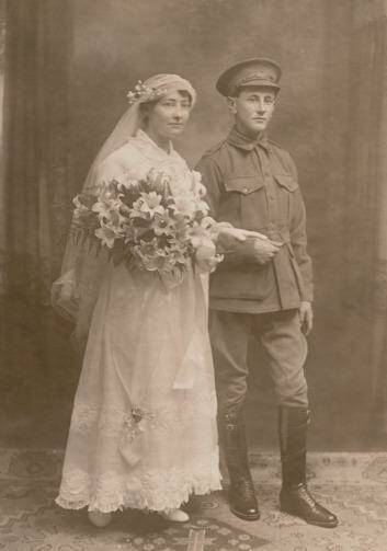 War wedding: Kate and George Searle. Photo: National Library of Australia