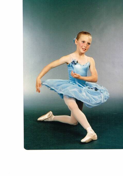 Aspiring Canberra ballerina Lana Jones, aged 7. Eight years later Lana would move to Melbourne to attend The Australian Ballet School. Photo: Supplied