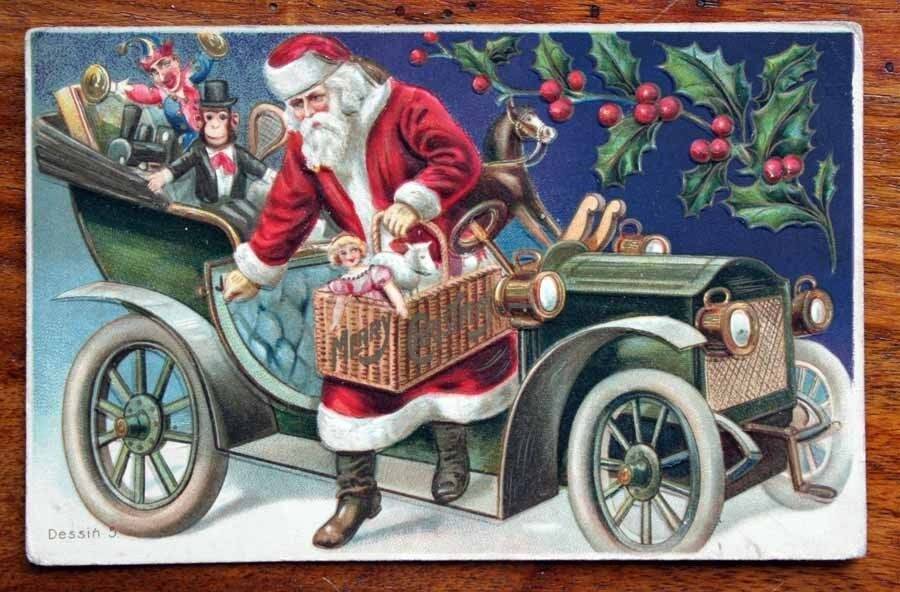 Around again: Christmas card, 1914.